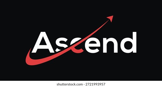 typography text ascend logo design, wordmark ascend logo symbol icon vector	