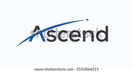 typography text ascend logo design wordmark