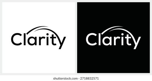 Typography text clarity logo design graphic template
