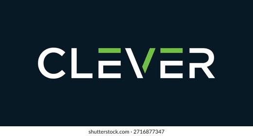 typography text clever logo design inspiration