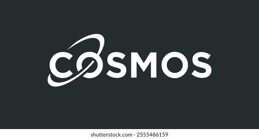 typography text cosmos logo design template