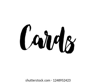 Typography text design vector for cards