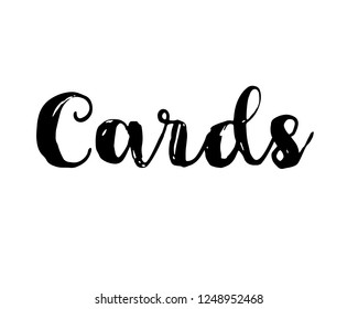 Typography text design vector for cards