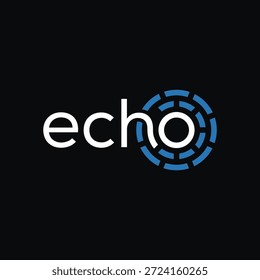typografische Text Echo Logo Design Vektor Symbol Vorlage