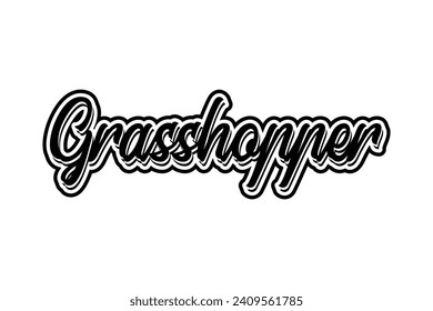 typography and text effect of the word grasshopper