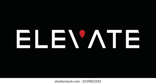 Tipografia Texto Elevate Logo Design Inspiration. 