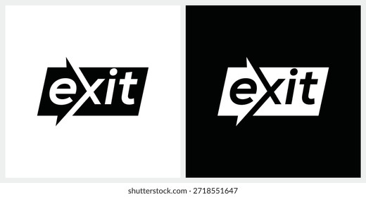 tipografia saída de texto logotipo design, quadrado símbolo de negócios ícone do vetor