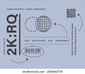 TYPOGRAPHY TEXT GRAPHIC FOR LAUNDRY AND GARMENT WASH CARE LABEL DESIGN FOR MEN AND BOYS WEAR VECTOR