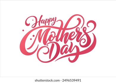 A typography for the text happy mother's day calligraphy style with simple ornament for t shirt design vector art illustration.