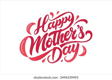 A typography for the text happy mother's day calligraphy style with simple ornament for t shirt design vector art illustration.