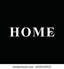 typography text home logo design, word mark home graphic icon vector template