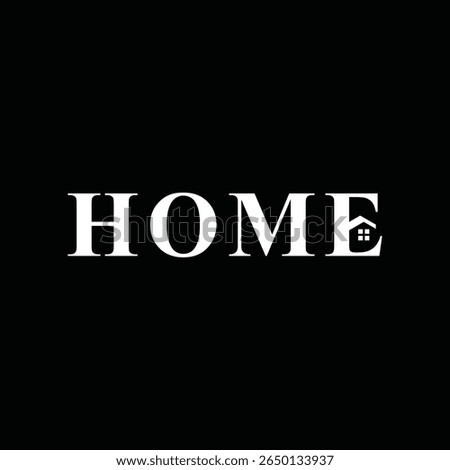 typography text home logo design, word mark home graphic icon vector template