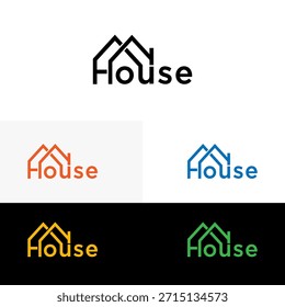 Tipografía Texto Casa, Construcción de edificios Casa Arquitectos Diseño de logotipos, concepto de logotipo de la casa