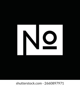 Texto de tipografía Sin diseño de logotipo, Plantilla de Vector cuadrado