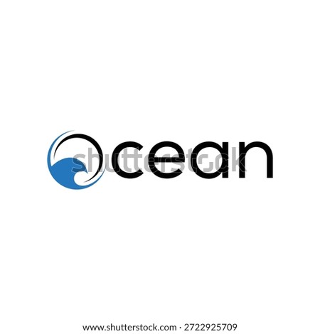 typography text ocean logo graphic design vector