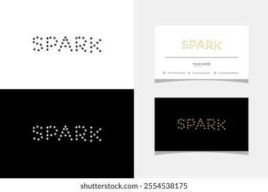 Typography Text Spark, Logo Design Inspiration.
logo and business card