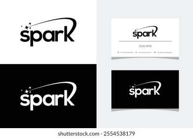 Typography Text Spark, Logo Design Inspiration.
logo and business card