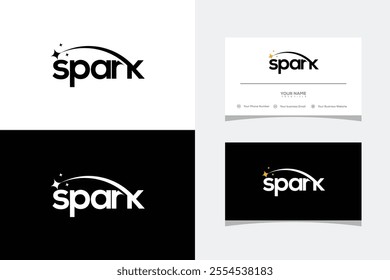 Typography Text Spark, Logo Design Inspiration.
logo and business card