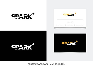 Typography Text Spark, Logo Design Inspiration.
logo and business card