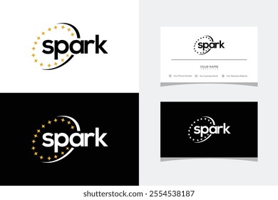 Typography Text Spark, Logo Design Inspiration.
logo and business card