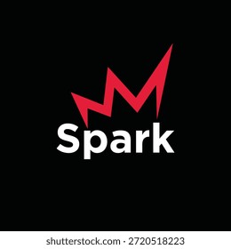 typography text spark logo design graphic vector, word mark spark symbol icon, fireworks graphic symbol concept