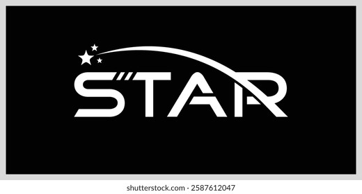 Typography Text Star, Logo Design Inspiration.