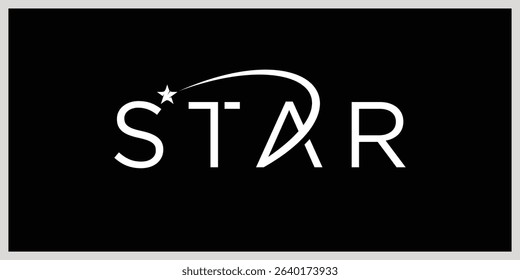 Typography Text Star, Logo Design Inspiration.