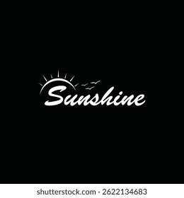 typography text sunshine logo design inspiration