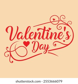 A typography for the text Valentine's Day 