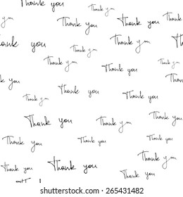 Typography Thank you. Background with phrase Thank you. 
