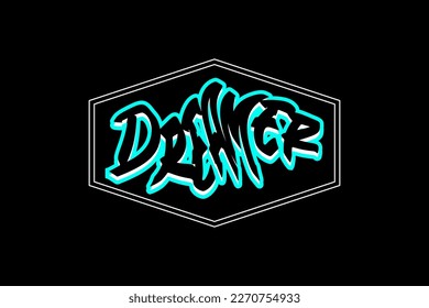 Typography T-hirt Design Dreamer Neon