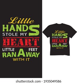 typography tittle hands t-shirt design 
