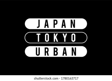 typography tokyo for print t shirt
