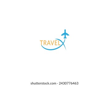 Un diseño de logotipo de viaje tipográfico.
