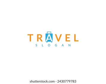 Vector de diseño de logotipo de viaje de tipografía.