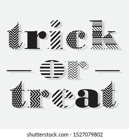 typography: trick or treat, vector