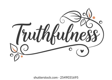 Typography Truthfulness Vector art illustration