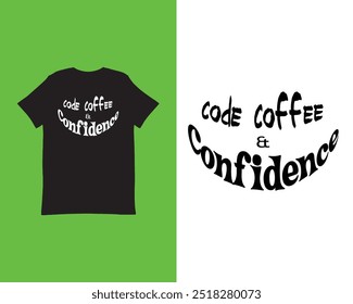 Tipografia T-shirt Código Café Confiança