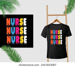 NURSE - TYPOGRAPHY T-Shirt Design