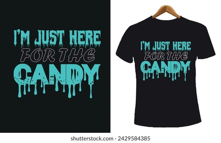 Typografie T-Shirt Design Candy T-Shirt Mocku