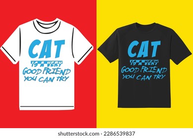 Typography T-shirt Design Cat T-Shirt Design With Colorful text new unique custom t-shirt design