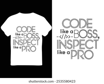Typography t-shirt design for code lover