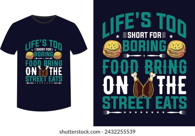 typography tshirt design food lover design
