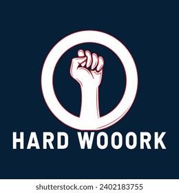 Typography T-shirt Design: Hard Work