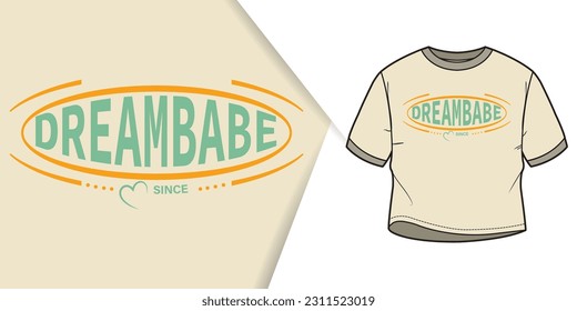 Typography t-shirt design. Typography lettering design template for tshirt print.