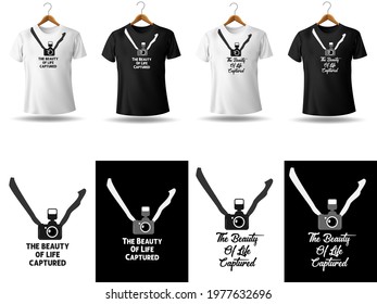 Typography T-shirt Design. Template for card, mug, sticker, poster, banner. The beauty of life captured. 