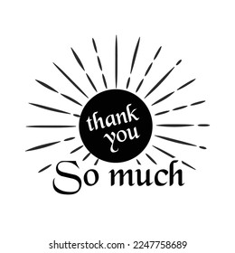 Typography T-shirt Design. Thank you so much