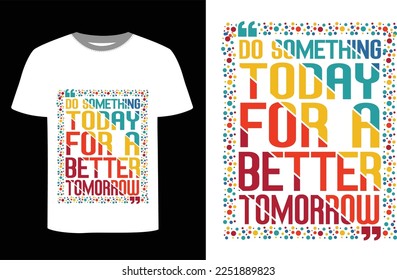 Typography T-shirt design With white