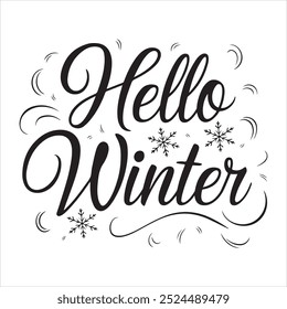 typography t-shirt design for winter 