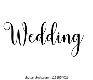 Typography type calligraphy text design vector graphic for wedding